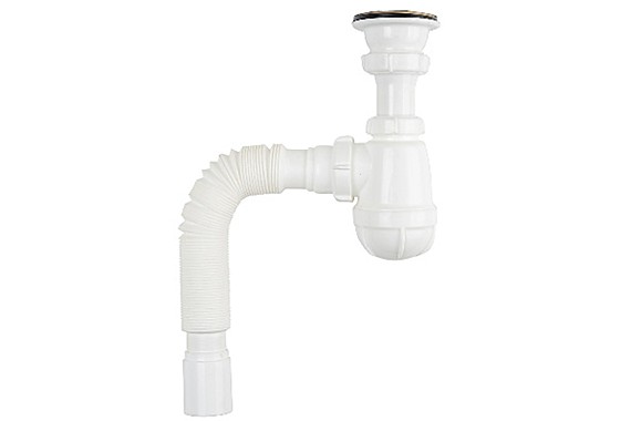 Сифон д/мойки AQUANT В0515 с выпуском и гибкой тру