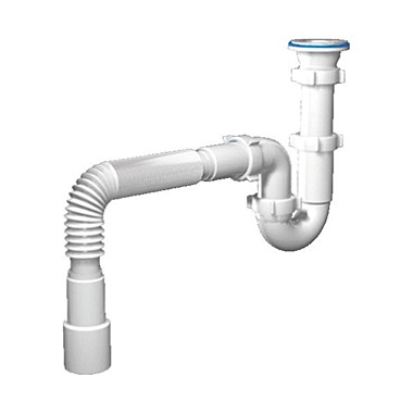 Сифон д/мойки AQUANT В1025 с выпуск отвод д/стир м