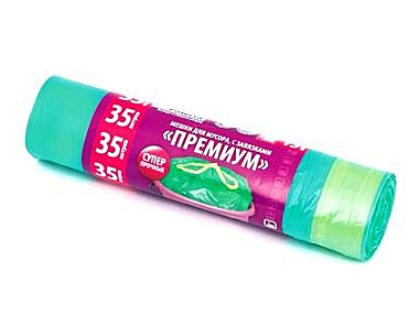 Мешок д/мусора 35л (15шт) PATERRA с завяз 106-007