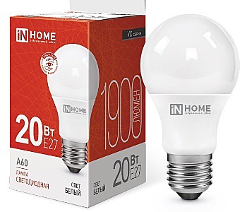 Лампа HOME LED-A65-VC 20Вт 230В Е27 4000