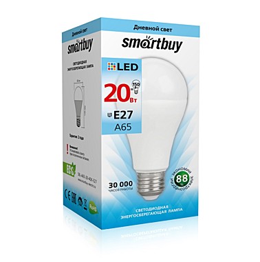 Лампа SMARTBUY А65-20 W/4000/E27