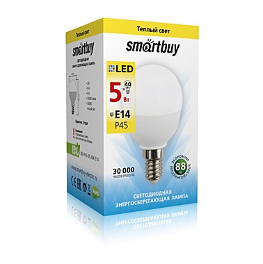 Лампа SMARTBUY Р45-05 W/4000/E14