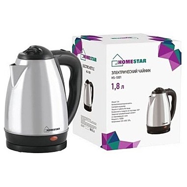 Эл чайник HOMESTAR HS-1001 1,8л стальн