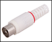 Разъем штекер ТВ б/пайки Rexant бел 05-2041