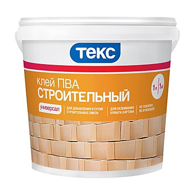 Клей ПВА строительный-унив клас 1л ТЕКС