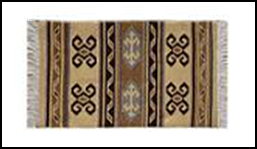 Коврик 50*80 KILIM USAK 1778 хлопок корич/беж