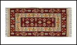 Коврик 50*80 KILIM USAK 2078 хлопок вишн/крем